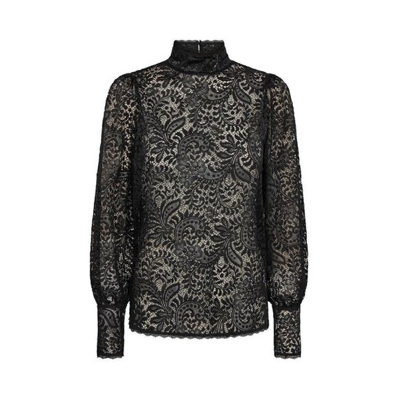 NWT SOYA CONCEPT Nailah Black Paisley Lace Mesh Blouse - Picture 5 of 6